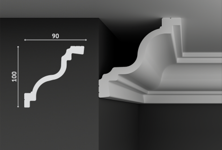 Плинтус потолочный DECOSTAR SK-56