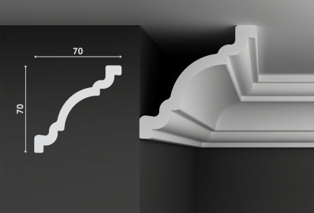Плинтус потолочный DECOSTAR SK-58